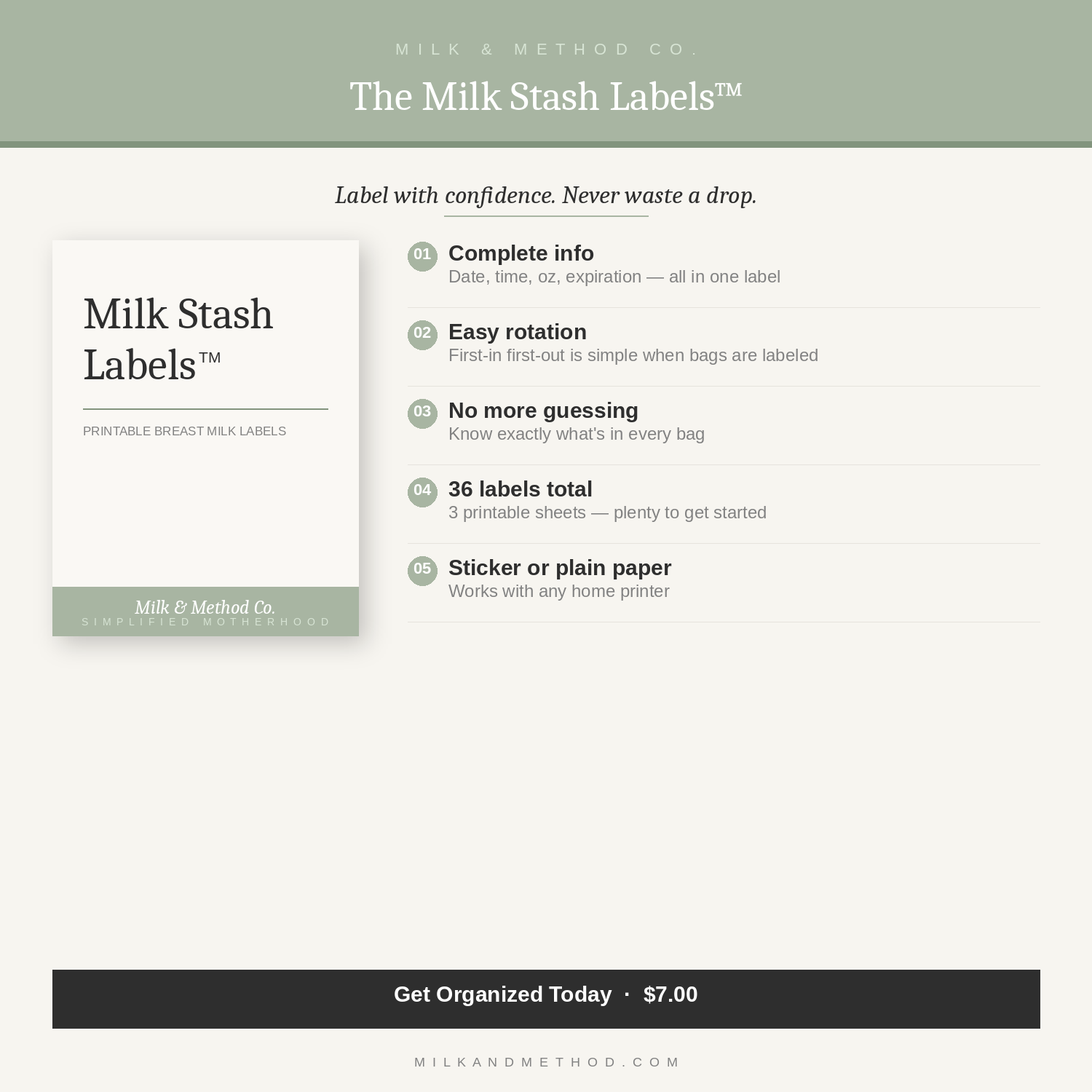 The Milk Stash Labels™