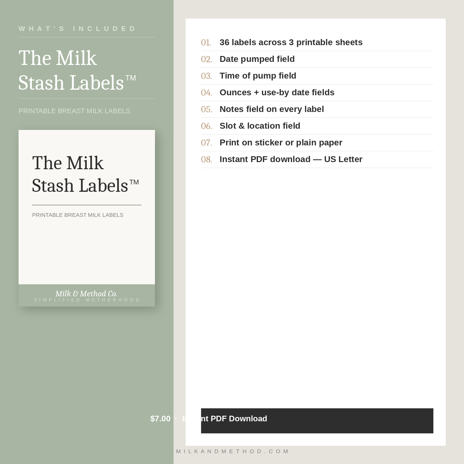 The Milk Stash Labels™