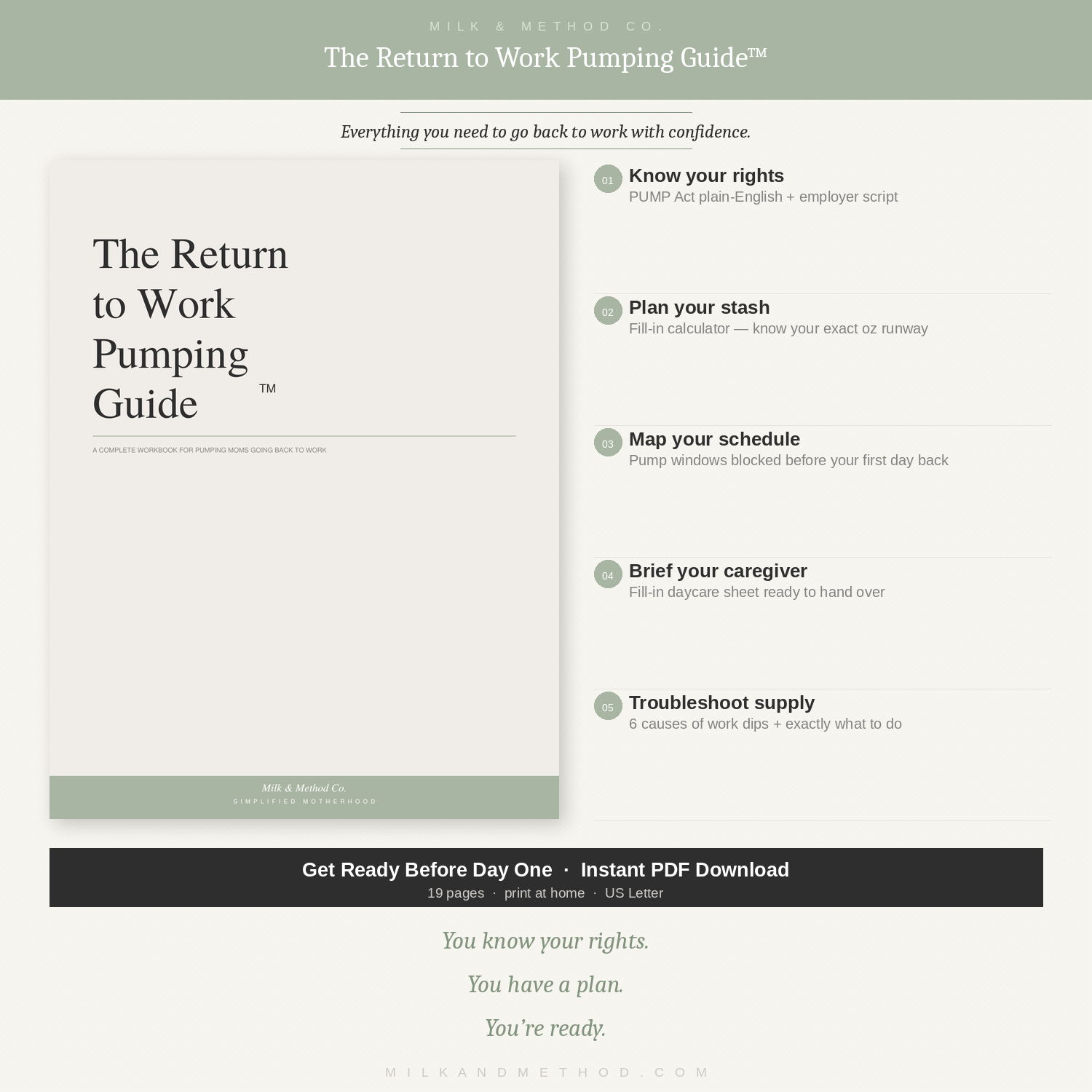 The Return-to-Work Pumping Guide™